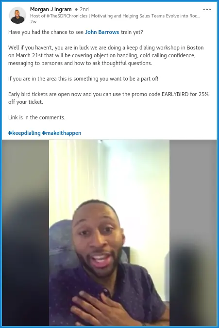 adding videos to build visibility for sales prospecting