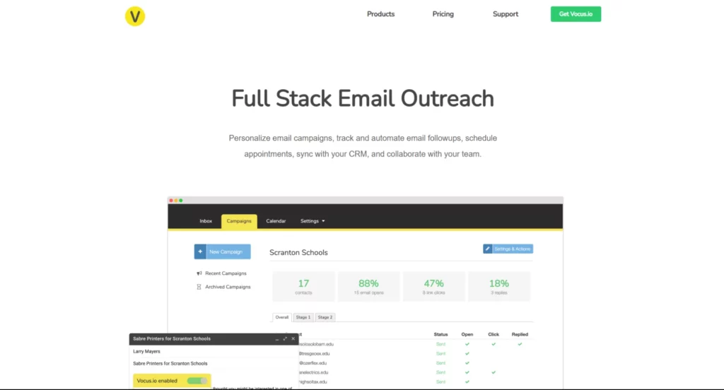 Vocus sales engagement software to personalize email campaigns